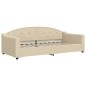 vidaXL Divano Letto Estraibile con Materassi Crema 90x200 cm Tessuto vidaXL Divano Letto Estraibile con Materassi Crema 90x200 cm Tessuto
