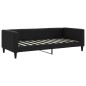 vidaXL Divano Letto Estraibile con Cassetti Nero 90x190 cm in Tessuto