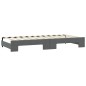 vidaXL Divano Letto Estraibile Cassetti Grigio Scuro 90x200cm Tessuto vidaXL Divano Letto Estraibile Cassetti Grigio Scuro 90x200cm Tessuto