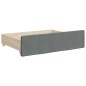 vidaXL Divano Letto Estraibile Cassetti Grigio Scuro 90x200cm Tessuto vidaXL Divano Letto Estraibile Cassetti Grigio Scuro 90x200cm Tessuto