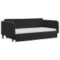 vidaXL Divano Letto Estraibile con Cassetti Nero 90x190 cm in Velluto vidaXL Divano Letto Estraibile con Cassetti Nero 90x190 cm in Velluto