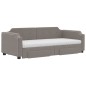 vidaXL Divano Letto Estraibile con Cassetti Tortora 100x200 cm Tessuto vidaXL Divano Letto Estraibile con Cassetti Tortora 100x200 cm Tessuto