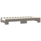 vidaXL Divano Letto Estraibile con Cassetti Tortora 100x200 cm Tessuto vidaXL Divano Letto Estraibile con Cassetti Tortora 100x200 cm Tessuto