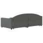 vidaXL Divano Letto Estraibile Cassetti Grigio Scuro 90x200cm Tessuto vidaXL Divano Letto Estraibile Cassetti Grigio Scuro 90x200cm Tessuto
