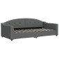 vidaXL Divano Letto Estraibile Cassetti Grigio Scuro 90x200cm Tessuto vidaXL Divano Letto Estraibile Cassetti Grigio Scuro 90x200cm Tessuto