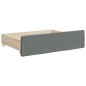 vidaXL Divano Letto Estraibile Cassetti Grigio Scuro 90x200cm Tessuto vidaXL Divano Letto Estraibile Cassetti Grigio Scuro 90x200cm Tessuto