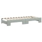 vidaXL Divano Letto Estraibile Cassetti Grigio Chiaro 80x200cm Velluto vidaXL Divano Letto Estraibile Cassetti Grigio Chiaro 80x200cm Velluto