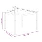 Pergola da Giardino con Tetto Retrattile 3x3 m Crema Pergola da Giardino con Tetto Retrattile 3x3 m Crema