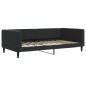 vidaXL Divano Letto Estraibile con Cassetti Nero 100x200 cm in Velluto