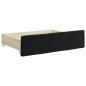 vidaXL Divano Letto Estraibile con Cassetti Nero 100x200 cm in Velluto