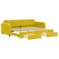 vidaXL Divano Letto Estraibile con Cassetti Giallo 80x200cm in Velluto vidaXL Divano Letto Estraibile con Cassetti Giallo 80x200cm in Velluto