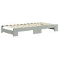 vidaXL Divano Letto Estraibile Cassetti Grigio Chiaro 90x200cm Velluto vidaXL Divano Letto Estraibile Cassetti Grigio Chiaro 90x200cm Velluto