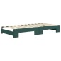 vidaXL Divano Letto Estraibile Cassetti Verde Scuro 90x200cm Velluto vidaXL Divano Letto Estraibile Cassetti Verde Scuro 90x200cm Velluto