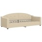 vidaXL Divano Letto Estraibile con Cassetti Crema 80x200 cm in Tessuto vidaXL Divano Letto Estraibile con Cassetti Crema 80x200 cm in Tessuto