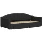 vidaXL Divano Letto Estraibile con Cassetti Nero 90x190 cm in Tessuto vidaXL Divano Letto Estraibile con Cassetti Nero 90x190 cm in Tessuto