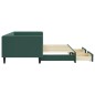vidaXL Divano Letto Estraibile Cassetti Verde Scuro 90x200cm Velluto vidaXL Divano Letto Estraibile Cassetti Verde Scuro 90x200cm Velluto