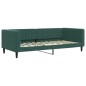 vidaXL Divano Letto Estraibile Cassetti Verde Scuro 90x200cm Velluto vidaXL Divano Letto Estraibile Cassetti Verde Scuro 90x200cm Velluto