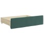 vidaXL Divano Letto Estraibile Cassetti Verde Scuro 90x200cm Velluto vidaXL Divano Letto Estraibile Cassetti Verde Scuro 90x200cm Velluto