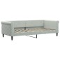 vidaXL Divano Letto Estraibile Cassetti Grigio Chiaro 90x200cm Velluto vidaXL Divano Letto Estraibile Cassetti Grigio Chiaro 90x200cm Velluto