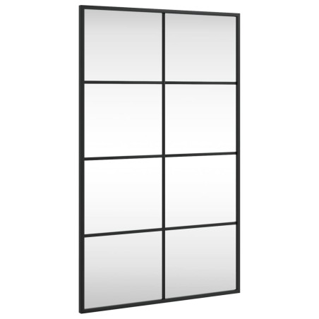 vidaXL Specchio da Parete Nero 50x80 cm Rettangolare in Ferro