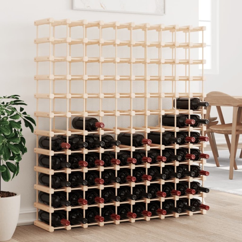 vidaXL Portabottiglie Vino 120Bottiglie 112,5x23x123,5cm Massello Pino vidaXL Portabottiglie Vino 120Bottiglie 112,5x23x123,5cm Massello Pino