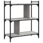 vidaXL Libreria Grigio Sonoma 3 Ripiani 76x32x88 cm Legno Multistrato vidaXL Libreria Grigio Sonoma 3 Ripiani 76x32x88 cm Legno Multistrato