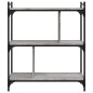 vidaXL Libreria Grigio Sonoma 3 Ripiani 76x32x88 cm Legno Multistrato vidaXL Libreria Grigio Sonoma 3 Ripiani 76x32x88 cm Legno Multistrato