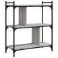 vidaXL Libreria Grigio Sonoma 3 Ripiani 76x32x88 cm Legno Multistrato vidaXL Libreria Grigio Sonoma 3 Ripiani 76x32x88 cm Legno Multistrato