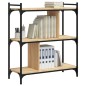 vidaXL Libreria Rovere Sonoma 3 Ripiani 76x32x88 cm Legno Multistrato vidaXL Libreria Rovere Sonoma 3 Ripiani 76x32x88 cm Legno Multistrato