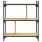 vidaXL Libreria Rovere Sonoma 3 Ripiani 76x32x88 cm Legno Multistrato vidaXL Libreria Rovere Sonoma 3 Ripiani 76x32x88 cm Legno Multistrato