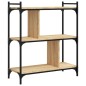 vidaXL Libreria Rovere Sonoma 3 Ripiani 76x32x88 cm Legno Multistrato vidaXL Libreria Rovere Sonoma 3 Ripiani 76x32x88 cm Legno Multistrato