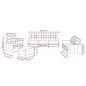 vidaXL Set di Divani 4 pz con Cuscini Marrone in Tessuto vidaXL Set di Divani 4 pz con Cuscini Marrone in Tessuto