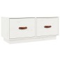 Mobile Porta TV Bianco 80x34x35 cm in Legno Massello di Pino Mobile Porta TV Bianco 80x34x35 cm in Legno Massello di Pino