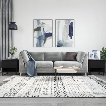 vidaXL Tavolini da Salotto 2 pz Neri 50x46x50 cm in Legno Multistrato