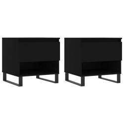 vidaXL Tavolini da Salotto 2 pz Neri 50x46x50 cm in Legno Multistrato