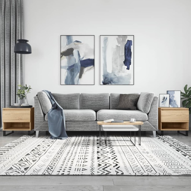 vidaXL Tavolini Salotto 2pz Rovere Sonoma 50x46x50cm Legno Multistrato