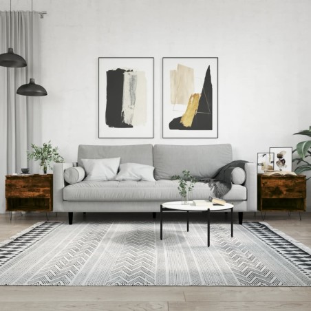 vidaXL Tavolini Salotto 2pz Rovere Fumo 50x46x50 cm Legno Multistrato