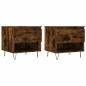 vidaXL Tavolini Salotto 2pz Rovere Fumo 50x46x50 cm Legno Multistrato vidaXL Tavolini Salotto 2pz Rovere Fumo 50x46x50 cm Legno Multistrato