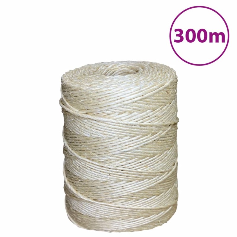 vidaXL Corda in Sisal 100% 2 mm 300 m vidaXL Corda in Sisal 100% 2 mm 300 m