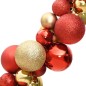 vidaXL Ghirlanda di Palline di Natale Rossa e Oro 175 cm Polistirene vidaXL Ghirlanda di Palline di Natale Rossa e Oro 175 cm Polistirene