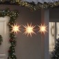 vidaXL Illuminazioni Stella Moravia con LED 3pz Pieghevoli Bianche