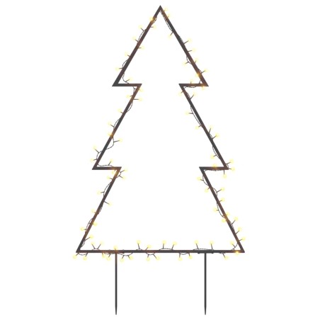 vidaXL Decorazione Luminosa Natalizia con Picchetti Albero 80LED 60cm