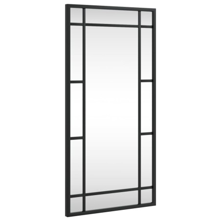 vidaXL Specchio da Parete Nero 30x60 cm Rettangolare in Ferro