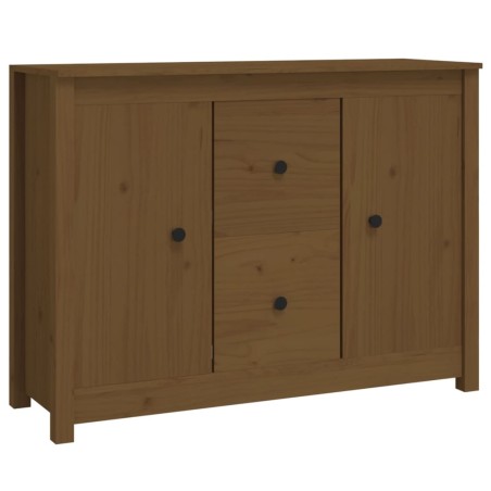 Credenza Miele 100x35x74 cm in Legno Massello di Pino