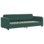 vidaXL Divano Letto Estraibile Materassi Verde Scuro 80x200 Velluto vidaXL Divano Letto Estraibile Materassi Verde Scuro 80x200 Velluto