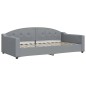 vidaXL Divano Letto Estraibile Materassi Grigio Chiaro 100x200 Tessuto vidaXL Divano Letto Estraibile Materassi Grigio Chiaro 100x200 Tessuto