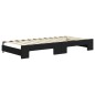 vidaXL Divano Letto Estraibile con Materassi Nero 90x200 cm Velluto