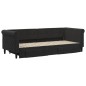 vidaXL Divano Letto Estraibile con Cassetti Nero 80x200 cm in Velluto vidaXL Divano Letto Estraibile con Cassetti Nero 80x200 cm in Velluto