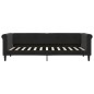 vidaXL Divano Letto Estraibile con Cassetti Nero 80x200 cm in Velluto vidaXL Divano Letto Estraibile con Cassetti Nero 80x200 cm in Velluto