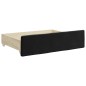 vidaXL Divano Letto Estraibile con Cassetti Nero 80x200 cm in Velluto vidaXL Divano Letto Estraibile con Cassetti Nero 80x200 cm in Velluto